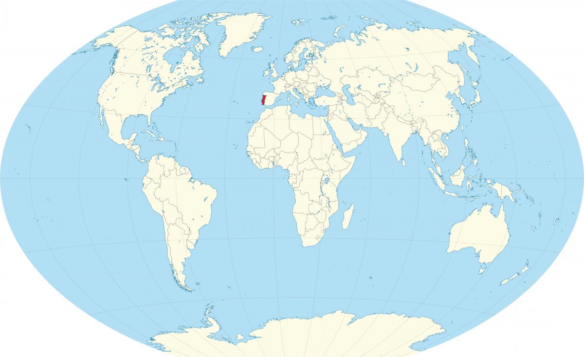 葡萄牙在世界地图上的位置