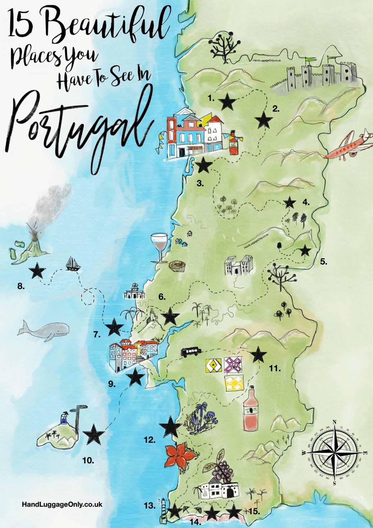 葡萄牙旅游地图