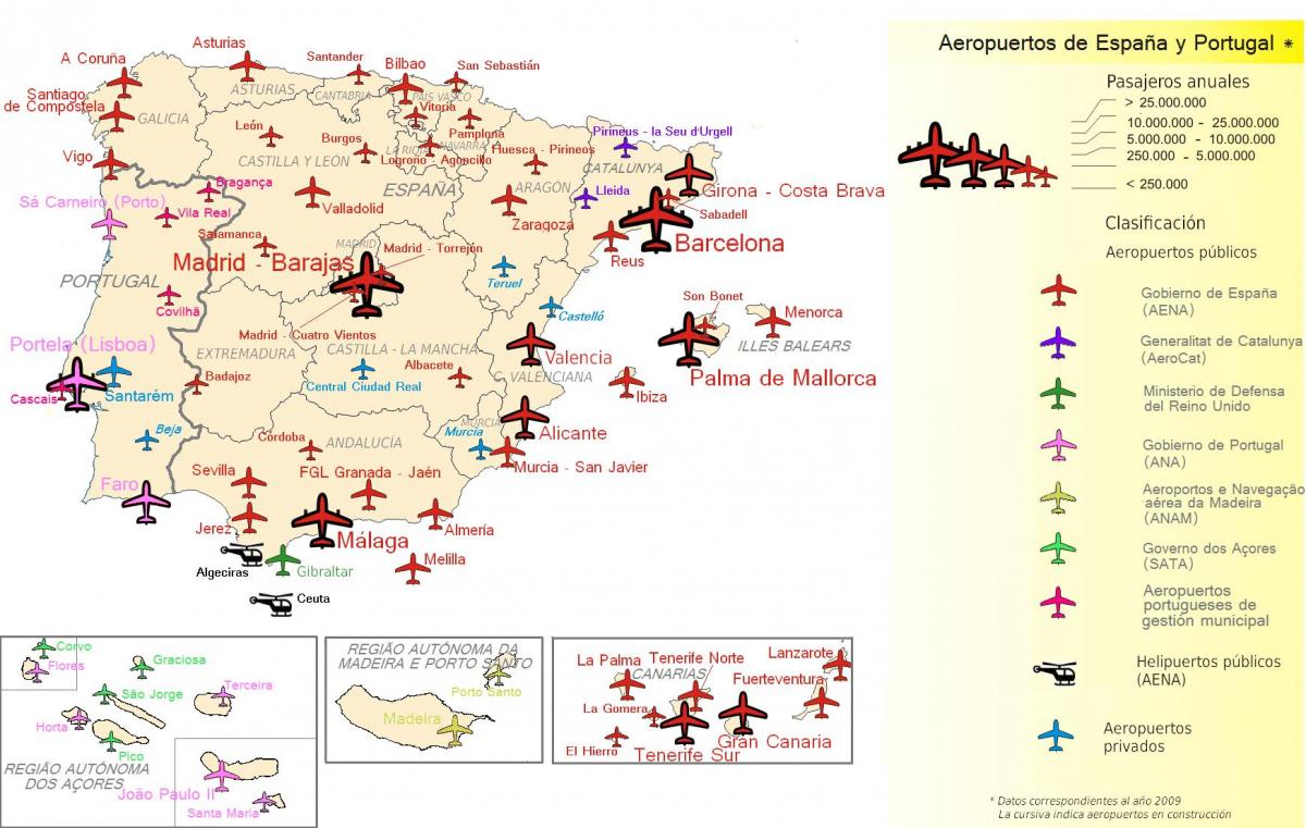 葡萄牙机场地图